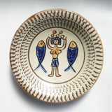 ノモ陶器製作所 7寸皿(エジプト紋 B)