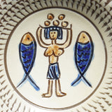 ノモ陶器製作所 7寸皿(エジプト紋 B)