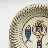 ノモ陶器製作所 6寸皿(エジプト紋 B)