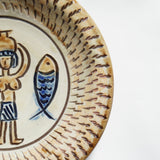 ノモ陶器製作所 6寸皿(エジプト紋 A)