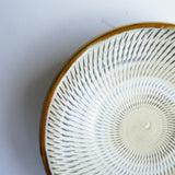 黒木昌伸窯 5寸皿(飛び鉋 白)