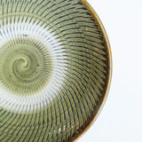 黒木昌伸窯 5寸皿(飛び鉋 緑)