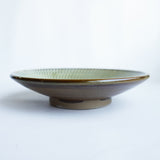 黒木昌伸窯 5寸皿(飛び鉋 緑)