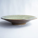 黒木昌伸窯 8寸皿(飛び鉋 緑)