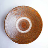 黒木昌伸窯 8寸皿(飛び鉋 飴)