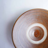 黒木昌伸窯 8寸皿(飛び鉋 飴)