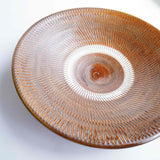 黒木昌伸窯 8寸皿(飛び鉋 飴)