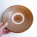 黒木昌伸窯 8寸皿(飛び鉋 飴)