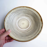 黒木昌伸窯 8寸皿(飛び鉋 白)