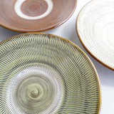 黒木昌伸窯 8寸皿(飛び鉋 飴)