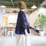 TIGRE BROCANTE(ティグルブロカンテ) 藍の古布 ベルトギャザーチュニック A