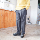 TRAVAIL MANUEL(トラバイユマニュアル)  ミラノリブ ピンタックパンツ(532003)