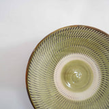 黒木昌伸窯 7寸皿(飛び鉋 緑)