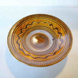 黒木昌伸窯 7寸深皿(縁飛び鉋 飴)