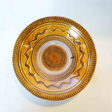 黒木昌伸窯 7寸深皿(縁飛び鉋 飴)