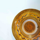 黒木昌伸窯 7寸深皿(縁飛び鉋 飴)