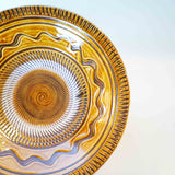 黒木昌伸窯 7寸深皿(縁飛び鉋 飴)