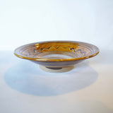 黒木昌伸窯 7寸深皿(縁飛び鉋 飴)