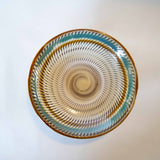 黒木昌伸窯 5寸皿(飛び鉋 青飴巻)