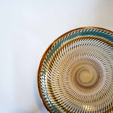 黒木昌伸窯 5寸皿(飛び鉋 青飴巻)