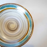 黒木昌伸窯 5寸皿(飛び鉋 青飴巻)