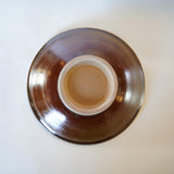 黒木昌伸窯 5寸皿(飛び鉋 青飴巻)