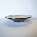 黒木昌伸窯 7寸皿(飛び鉋 白)