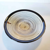 黒木昌伸窯 7寸深皿(飛び鉋 縁黒)