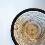 黒木昌伸窯 7寸深皿(飛び鉋 縁黒)