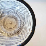 黒木昌伸窯 7寸深皿(飛び鉋 縁黒)