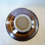 黒木昌伸窯 7寸深皿(飛び鉋 縁黒)