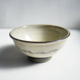 黒木昌伸窯 4寸飯碗(櫛書き白)