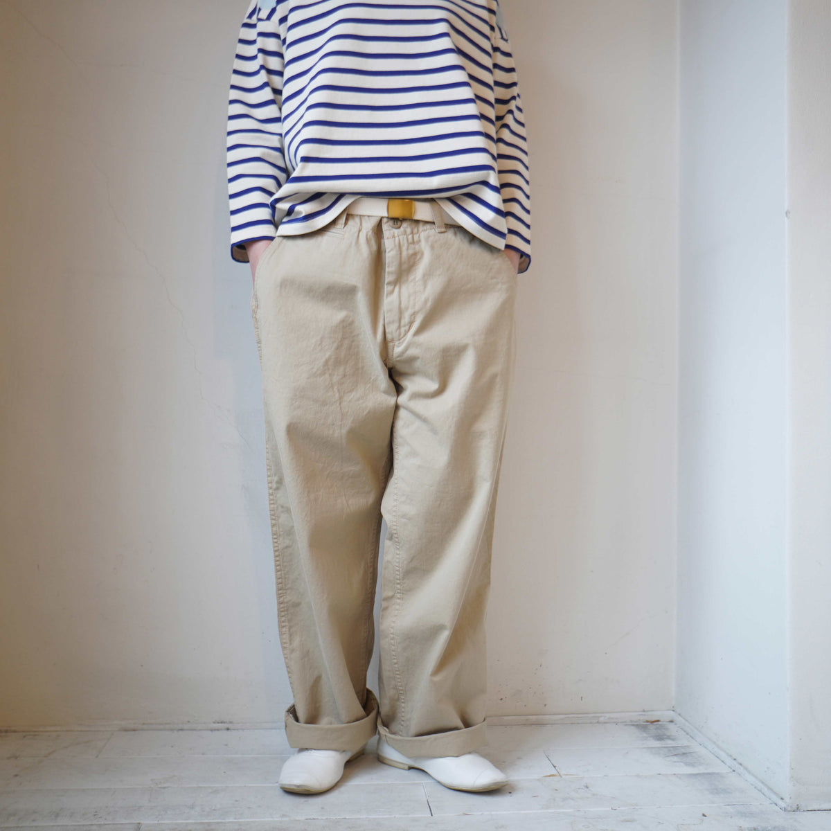 MASTER&CO(マスターアンドコー) CHINO LONG TROUSERS(ベージュ) mc076