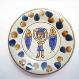 ノモ陶器製作所 8寸皿(エジプト紋 C 点打ち)