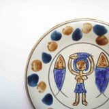 ノモ陶器製作所 8寸皿(エジプト紋 C 点打ち)