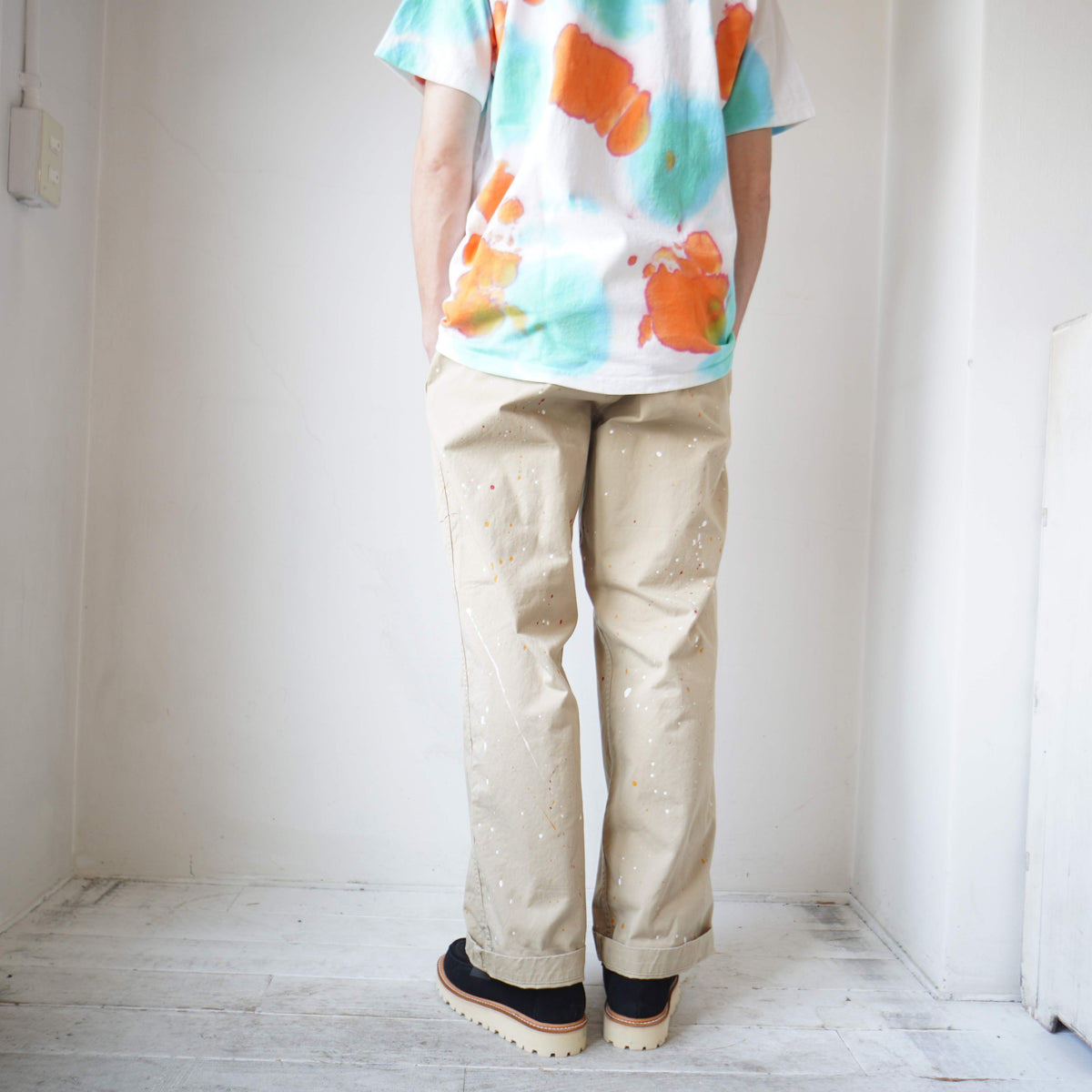 お値下げしました、マスターアンドコー　ペイントパンツ MASTER&CO(マスターアンドコー) CHINO PANT WITH PAINT(ベージュ