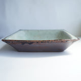 中嶋窯 7寸白掛け角鉢