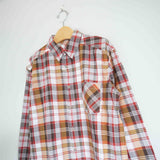 MASTER&CO(マスターアンドコー) MADRAS CHECK PLAIN SHIRT MC1441 ブラウン