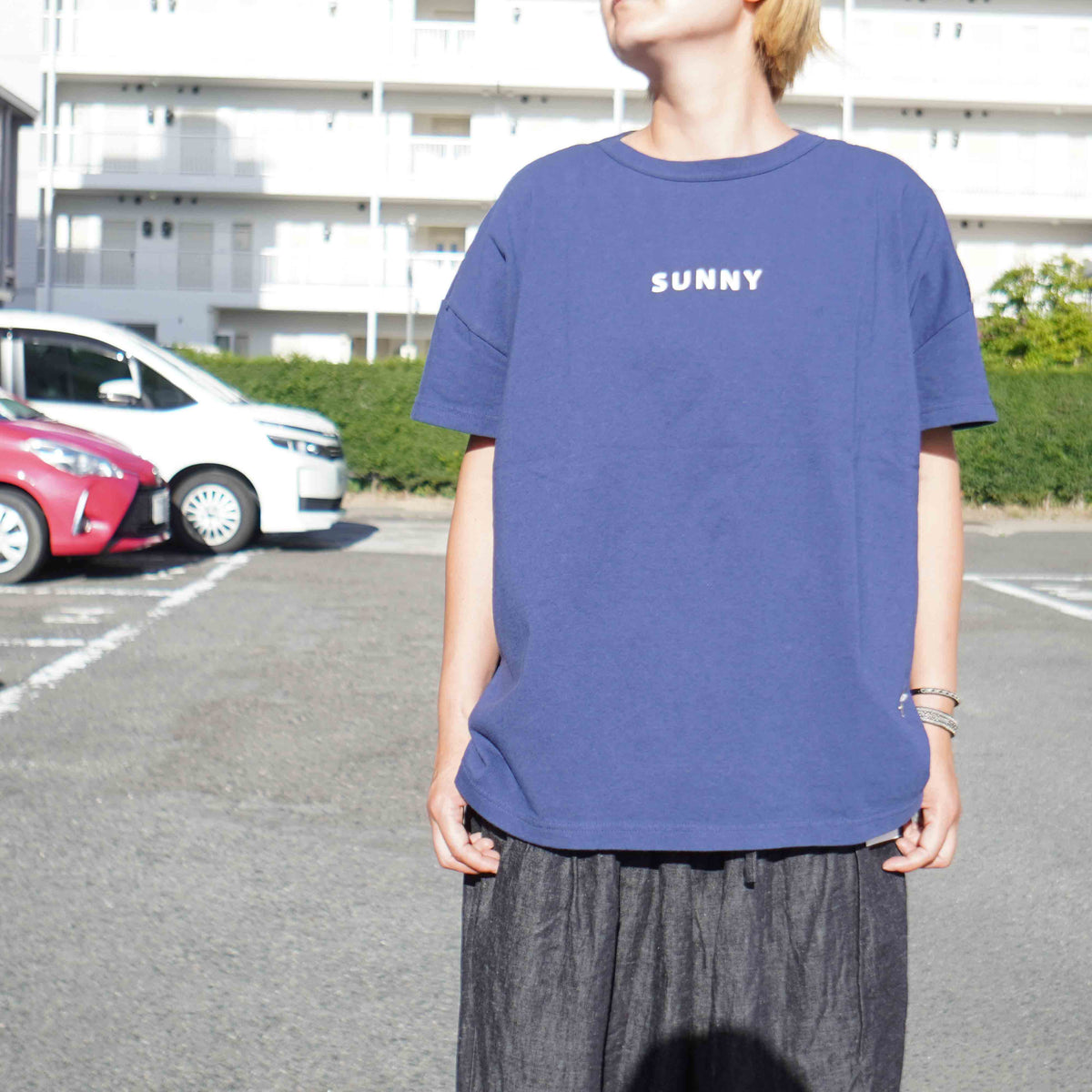 新品未使用 快晴堂 海上がり ガールズ ワイドTシャツ grin prit 快晴堂 レディース tシャツ 海上がりGIRLS-Tシャツ /WIDE FIT