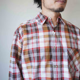 MASTER&CO(マスターアンドコー) MADRAS CHECK PLAIN SHIRT MC1441 ブラウン