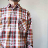 MASTER&CO(マスターアンドコー) MADRAS CHECK PLAIN SHIRT MC1441 ブラウン