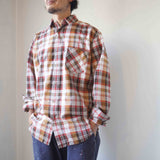 MASTER&CO(マスターアンドコー) MADRAS CHECK PLAIN SHIRT MC1441 ブラウン