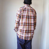MASTER&CO(マスターアンドコー) MADRAS CHECK PLAIN SHIRT MC1441 ブラウン