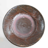 坂本工窯 7寸リム皿(櫛書き 黒 創)