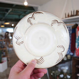 坂本工窯 6寸リム皿(櫛書き 白 創)