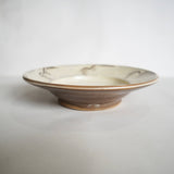 坂本工窯 6寸リム皿(櫛書き 白 創)