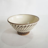 坂本工窯 3.5寸飯碗(飛び鉋 白 創)