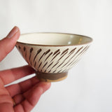 坂本工窯 3.5寸飯碗(飛び鉋 白 創)