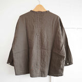 快晴堂(かいせいどう)   8分袖パジャマシャツ(41s-84)