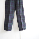TRAVAIL MANUEL(トラバイユマニュアル)  T/R ツイルチェック裏起毛 1タックスラックス(5066)